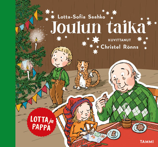 Etukansi. Lotta-Sofia Saahko. Christel Rönns. Lotta ja pappa. Joulun taika.