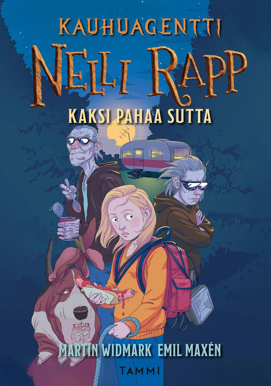 Etukansi. Martin Widmark. Emil Maxén. Kauhuagentti Nelli Rapp. Kaksi pahaa sutta.