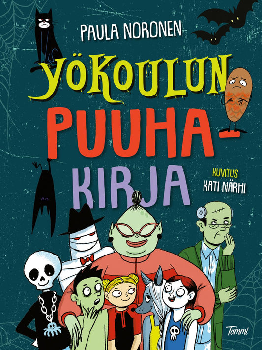 Etukansi. Paula Noronen. Kati Närhi. Yökoulun puuhakirja.