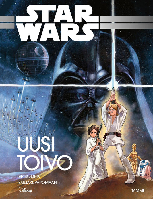 Etukansi. Star Wars. Star Wars. Episodi IV. Uusi toivo. Sarjakuvaromaani.