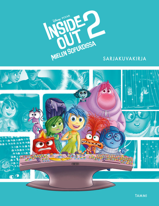 Etukansi. Disney. Disney Pixar. Inside Out 2. Sarjakuvakirja.