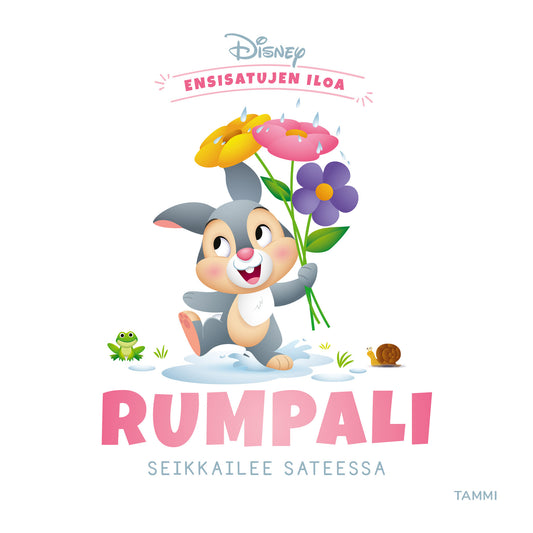 Etukansi. Disney. Nancy Parent. Jerrod Maruyama. Disney. Ensisatujen iloa. Rumpali seikkailee sateessa.