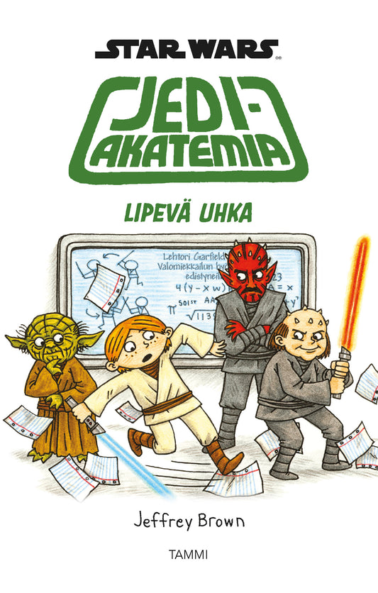 Etukansi. Star Wars. Jeffrey Brown. Star Wars. Jediakatemia. Lipevä uhka.