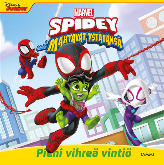 Etukansi. Marvel. Steve Behling. Marvel. Spidey ja hänen mahtavat ystävänsä. Pieni vihreä vintiö.