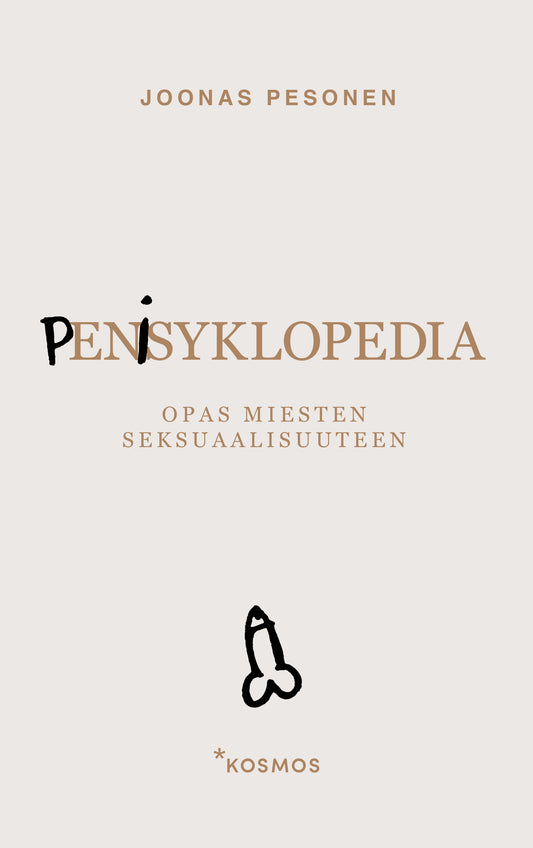 Etukansi. Joonas Pesonen. Penisyklopedia (signeerattu).