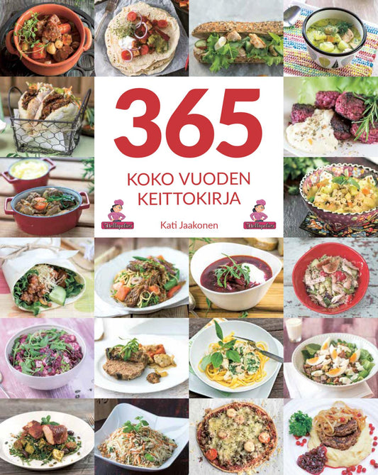 Etukansi. Kati Jaakonen. 365 Koko vuoden keittokirja.