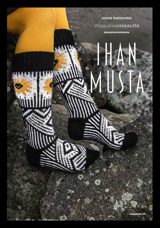 Etukansi. Jonna Kalliomäki. Villasukkarakkautta - Ihan musta.