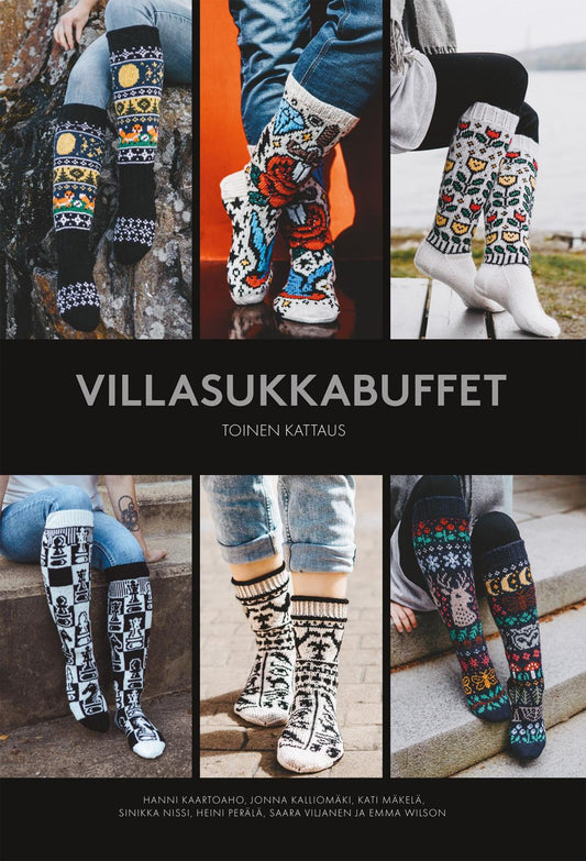 Etukansi. Hanni Kaartoaho. Jonna Kalliomäki. Kati Mäkelä. Sinikka Nissi. Heini Perälä. Saara Viljanen. Emma Wilson. Villasukkabuffet.