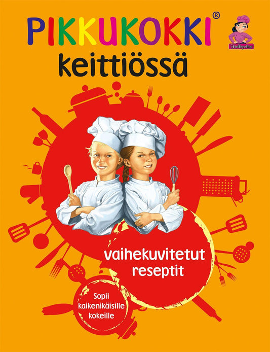 Etukansi. Kati Jaakonen. Pikkukokki keittiössä.