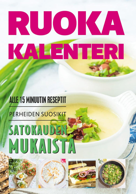 Etukansi. Sari Spåra. Ruokakalenteri.