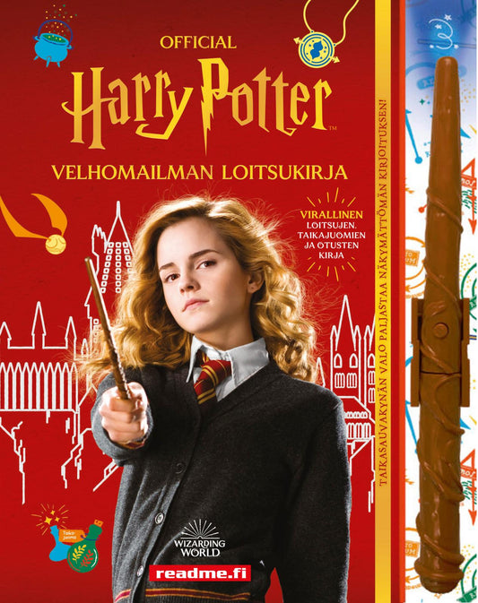 Etukansi. Warner Bros. Entertainment. Harry Potter - Velhomaailman loitsukirja.
