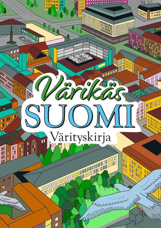 Etukansi. Anne Laios. Mervi Männikkö. Värikäs Suomi - Värityskirja.