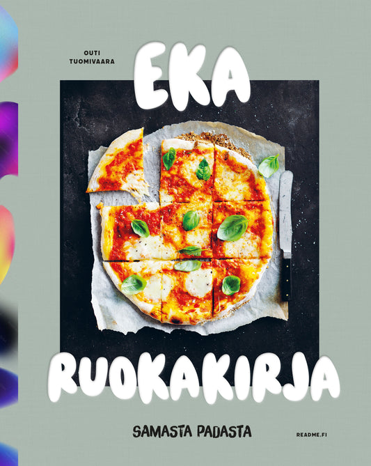 Etukansi. Outi Tuomivaara. Eka ruokakirja - Samasta padasta.