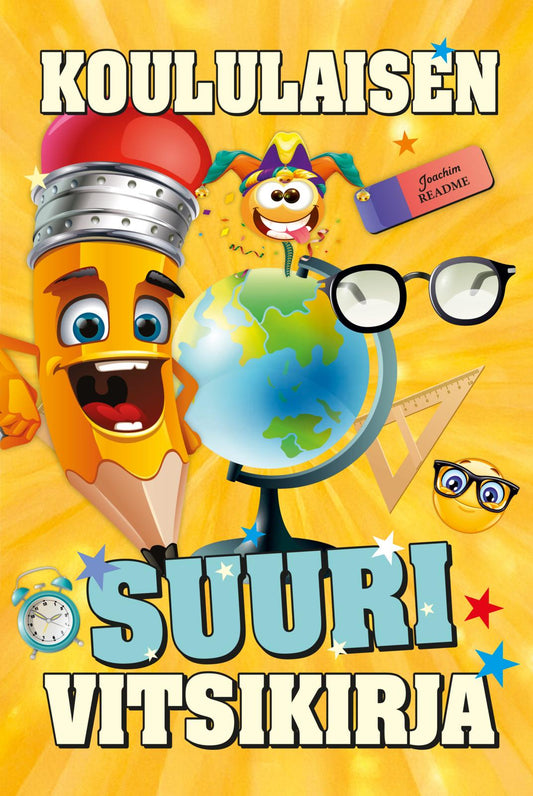 Etukansi. Joachim Readme. Koululaisen suuri vitsikirja 2026.