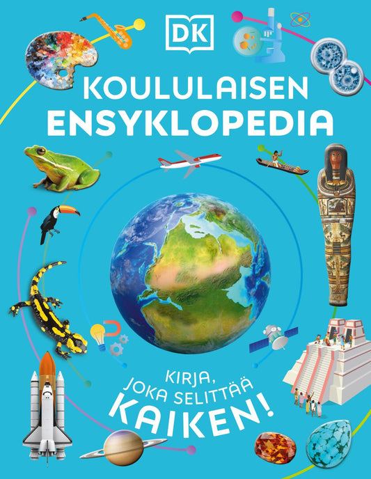 Etukansi. Dorling Kindersley Ltd. Koululaisen ensyklopedia 2026 painos.