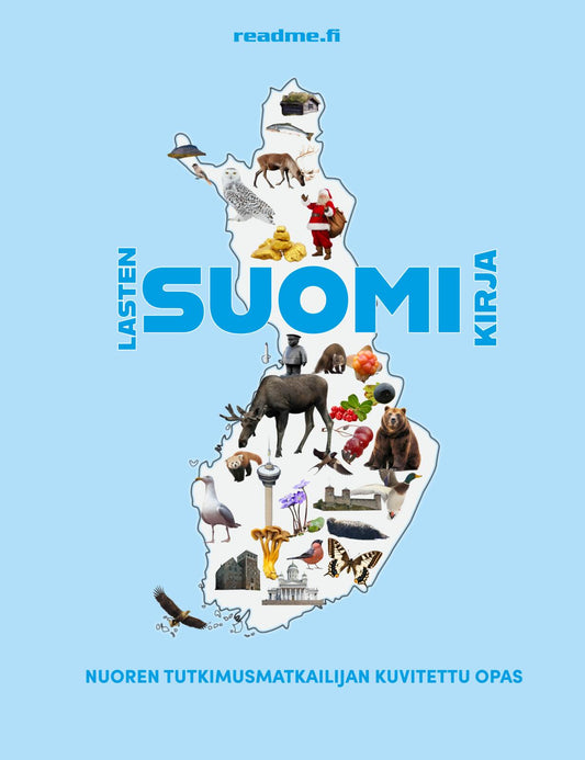 Etukansi. Viljami Ovaskainen. Minna Ovaskainen. Lasten Suomi -kirja - Nuoren tutkimusmatkailijan kuvitettu opas.