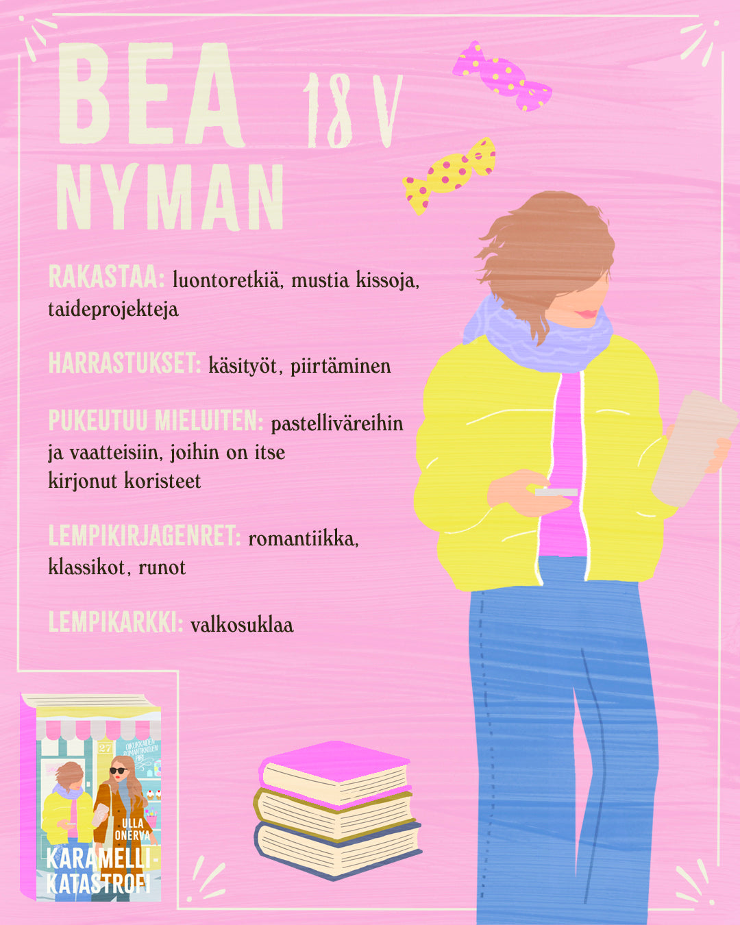 Karamellikatastrofi kirjan Bean esittely