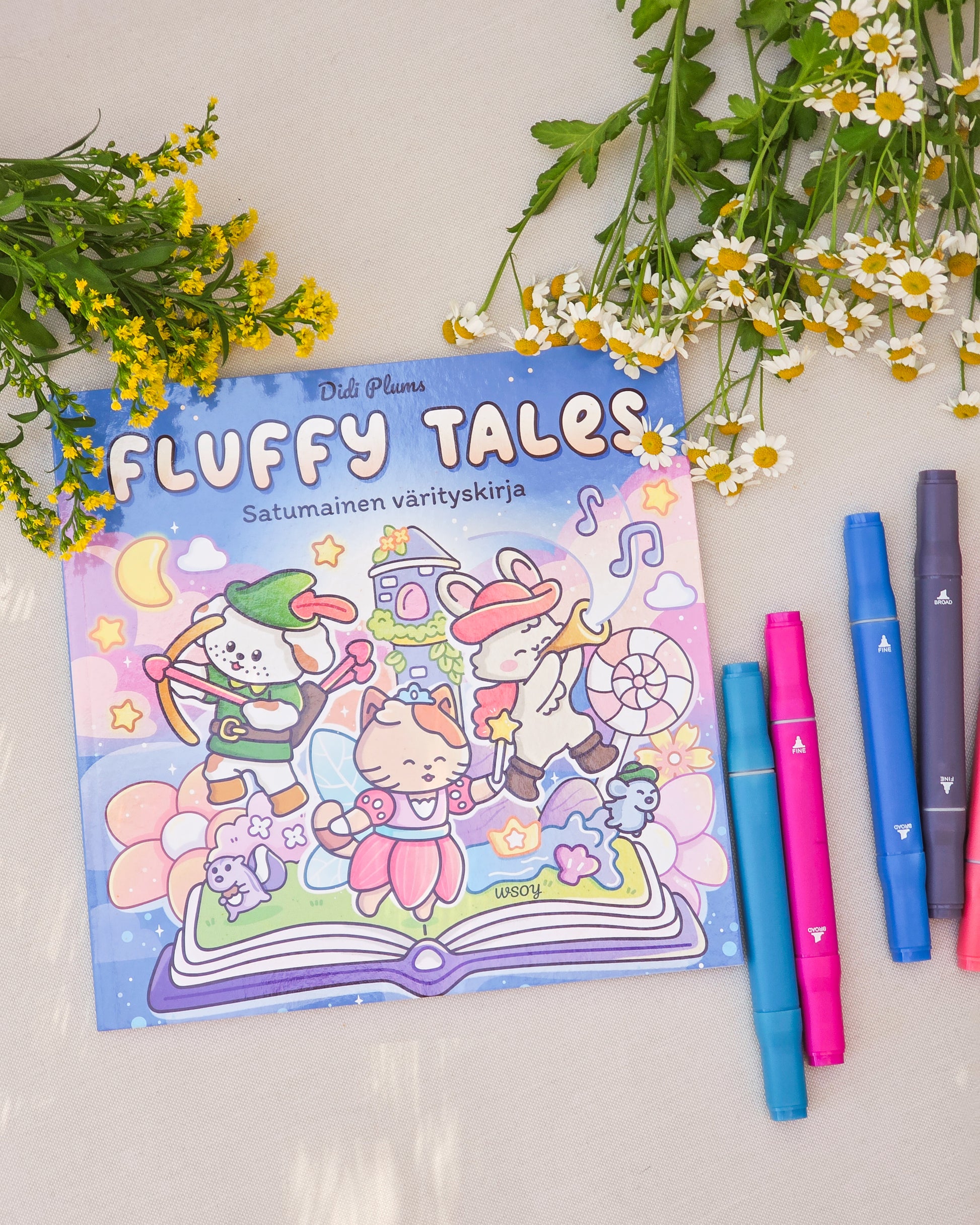 Fluffy tales -värityskirja