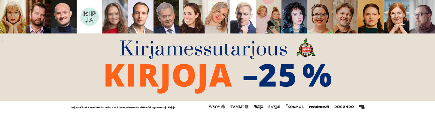 Helsingin kirjamessuttarjous -25 %