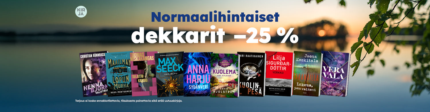Normaalihintaiset dekkarit -25 % kampanjabanneri, desktop.