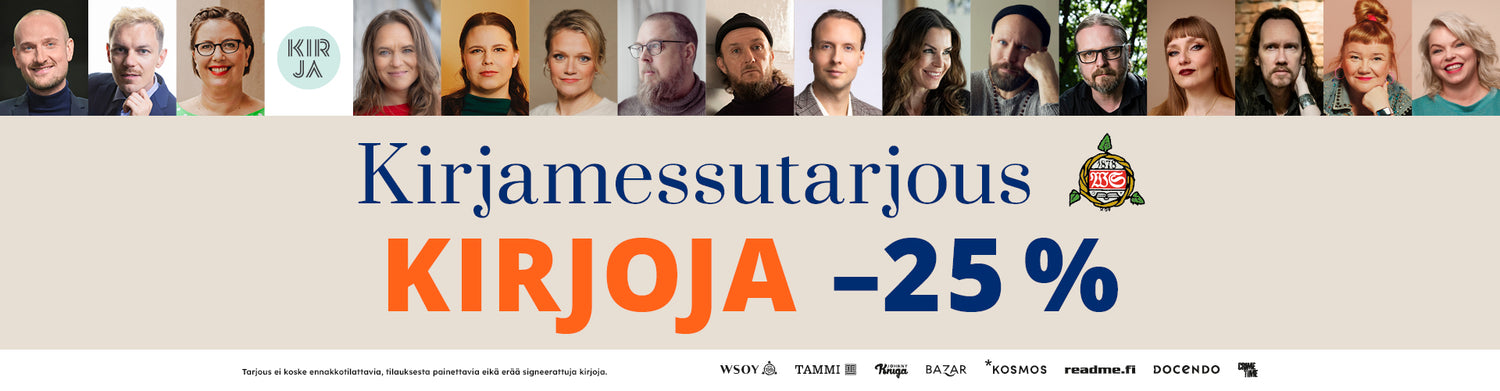 Kirjamessutarjous kirjoja -25 %