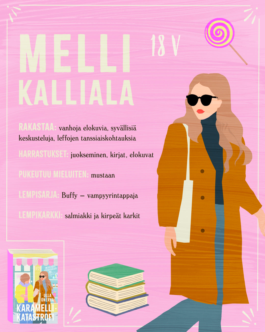 Karamellikatastrofi kirjan Mellin esittely