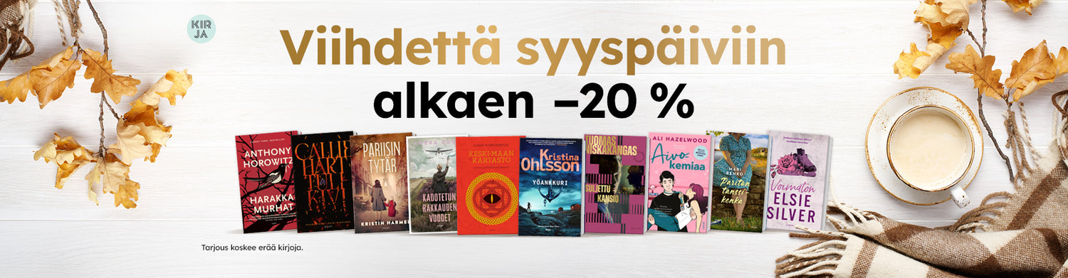 Viihdettä syyspäiviin alkaen -20 % desktop banneri.