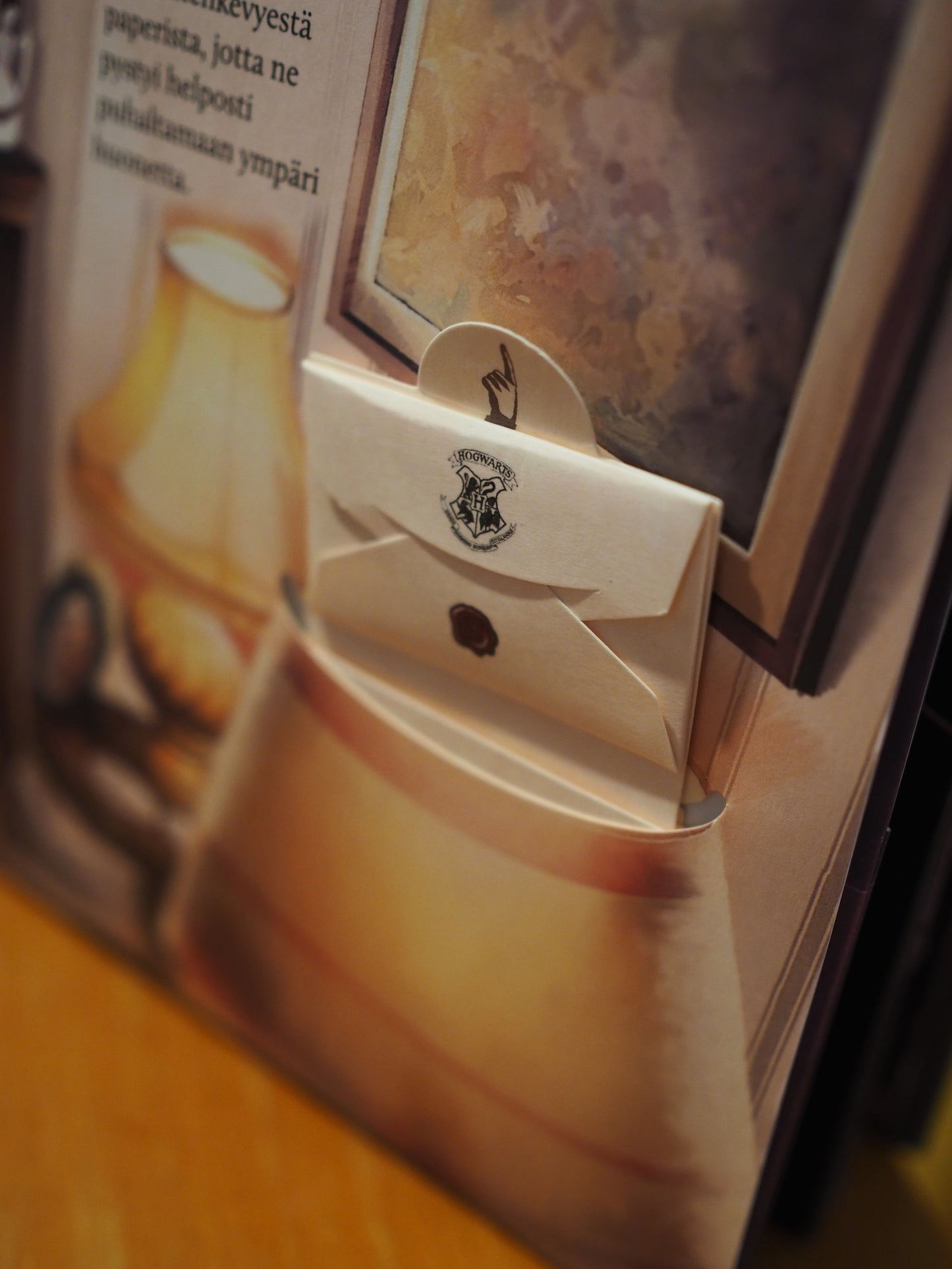 Har­ry Pot­ter - Mat­ka Ty­ly­pah­kaan -kirjan 3-ulotteinen yksityiskohta.